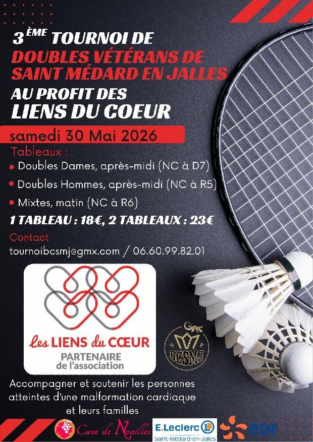 3ème tournoi de doubles des Liens du Coeur